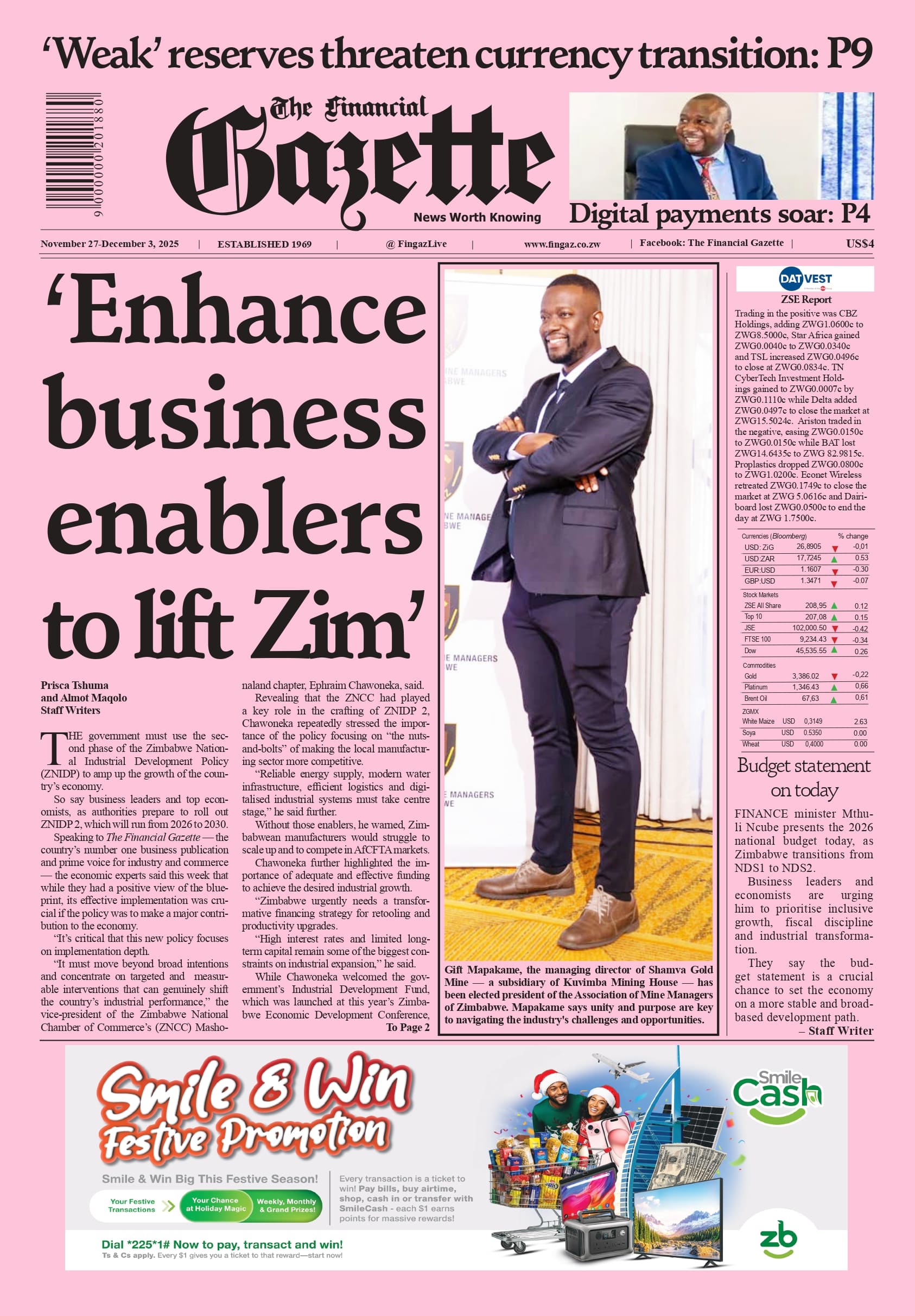 Thursday 27 November 2025